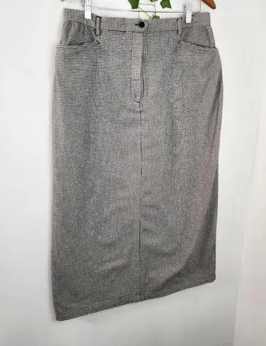 Susan Bristol Houndstooth Wool Blend Skirt