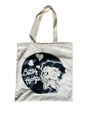 None Betty Boop Graphic Canvas Tote Bag
