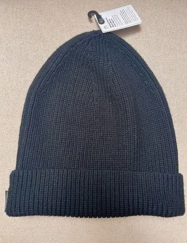 Lululemon  Ribbed Beanie Merino Wool Blend SZ L/XL  black NWT UNISEX $54