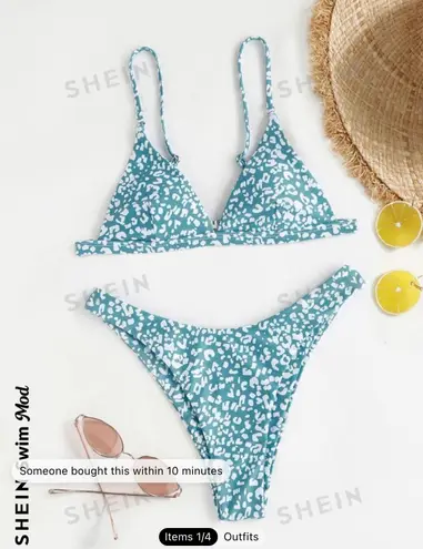 SheIn Blue speckled bikini