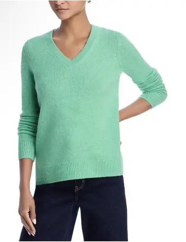 C By Bloomingdales Cashmere Sweater Size XL Green V Neck Long Sleeve Womens