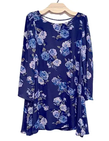 Badgley Mischka BELLE FLORAL BLUE DRESS 8