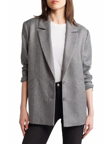Treasure & Bond Herringbone Oversized Blazer Grey Charcoal NWT XS
