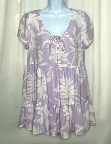 Kiwi + Punch Lilac and White Floral Women's Dress (647) Purple
