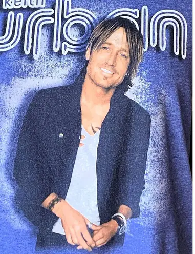 KEITH URBAN Ripcord Graphic Country Music Concert Tee Shirt Blue Size L