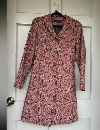 Nine West  JACKET Size 6 Print Brown Paisley Whimsy Cottagecore Blazer Overcoat