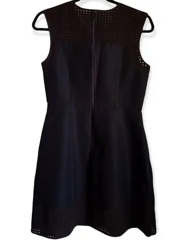 J.Crew  | Black Perforated A-line cocktail dress sz 6