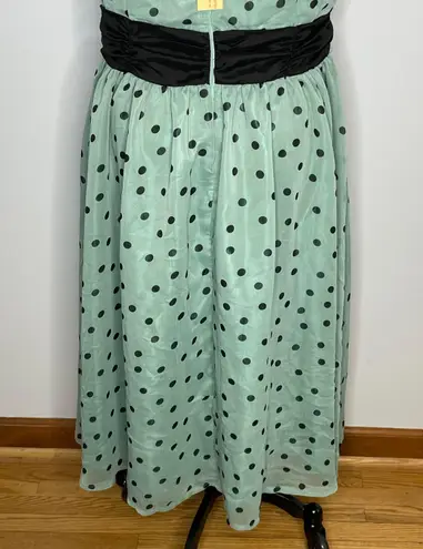 Lindy Bop Cindy Polka Dot Swing Dress- Mint and Black- Full Skirt- Size 5XL- NWT