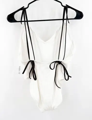 Solid & Striped The Lynn Swimsuit Size Medium NWT B&W One Piece Ribbed Swim