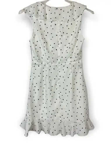 superdown New  Revolve size small White Camile Ruffle Heart Print Mini dress