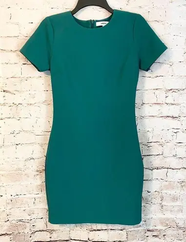 Likely  Green Ver Manhattan Smooth Slim Short Sleeve Mini Dress Bodycon Size 4