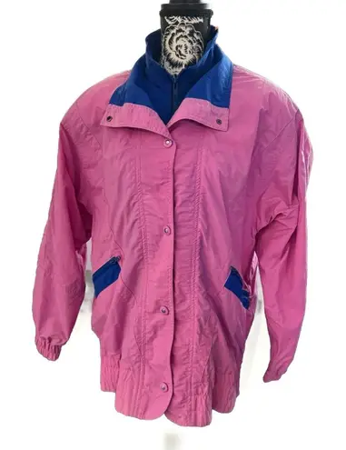 London Fog Vintage 80’s Jacket Windbreaker Coat Adult Size Large Purple Blue