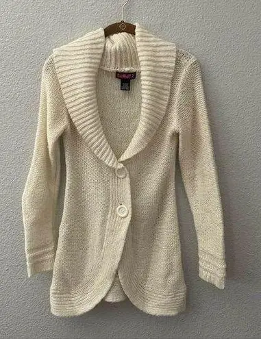 Y2K Cream Sweater Jacket Cardigan