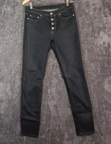 ALLSAINTS women's button most skinny button exposed stretch jeans size 28