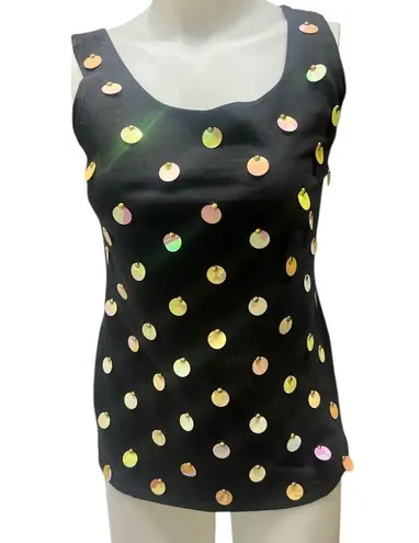 Vintage jubilation California made the USA 80s disco top beaded sleeveless top Pink Size L