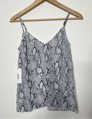 frame denim 🎀 NWT FRAME Dainty Silk Animal Print Tank Top SIZE XS