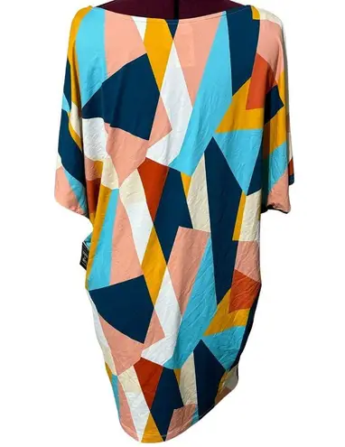 Bar III NWT Women's  Pop Art Ring Tunic Short Sleeve Beach Pool Cover-Up - Large