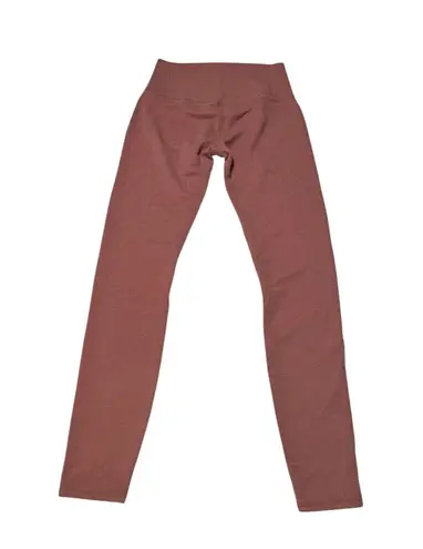 Vuori Bayview Thermal Leggings Rosewood Pink Waffle Knit Womens Small Pink Gym