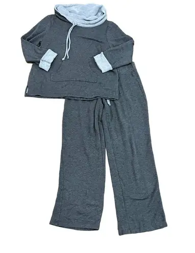 Pajama Gram Charcoal Grey World's Softest Cowl Neck Pajama Set Size Small