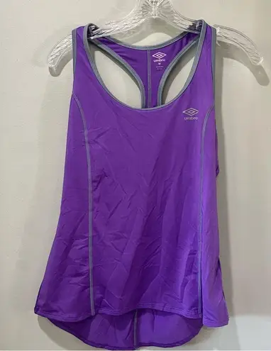Umbro Top Medium Purple Racerback Tank Sleeveless Stretch Womens Polyester