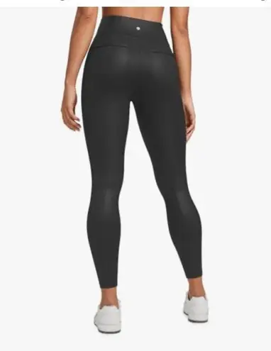 CRZ Yoga Butterluxe Women Matte Faux Leather Leggings with Back Pockets