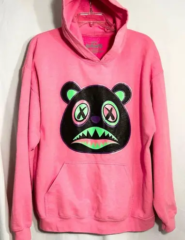 WOMENS LARGE BAWS PINK HOODIE HOODED SWEATSHIRT MISSING HOODIE DRAWSTRING