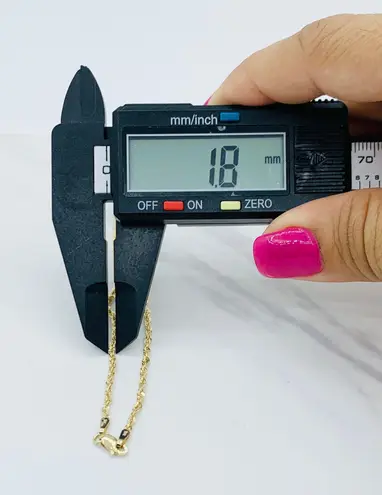 ❤️ Real 10k Gold Ankle Bracelet Rope 10” ❤