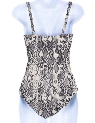 NIPTUCK SWIM Snake Print Ruched Multi Fit Cup One