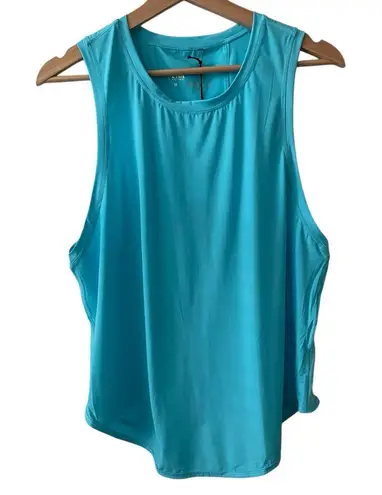 Zyia NWT Open Panel Split Back Mesh Sky Blue Tank Top M