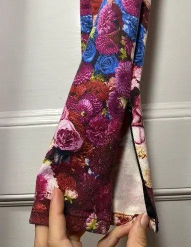 Opening Ceremony Thierry Boutemy Floral Print Mid-Rise Skinny Jeans Pink Sz 4