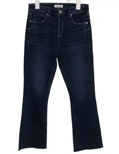 Loft  Dark Blue Wash Raw Hem Bootcut Jeans Size 8 Tall New With Tags