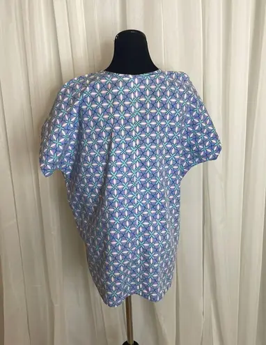 MHD Purple/turquoise Print Scrub, size M (10/12)