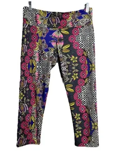 Onzie Pants Womens Medium Large Multicolored Koh Tao Floral Cropped Leggings Gym