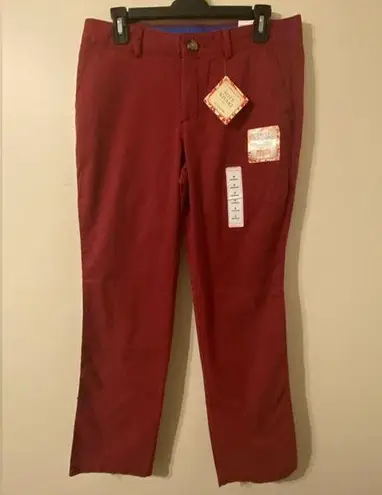 Dockers New NWT Womens  Red Soft Khaki Straight Leg Chinos Slacks Size 8