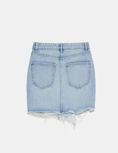 ZARA Ripped High Waited Mini Denim Jean Skirt