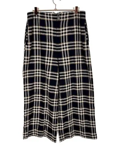 Maeve Plaid Wide-Leg High Waisted Pants Anthropologie
