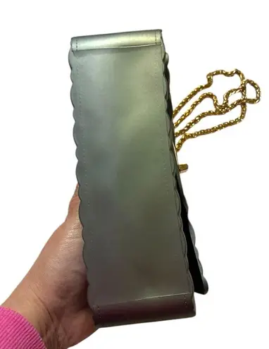 Silver and Gold Quilted Shoulder Bag with Chain Strap