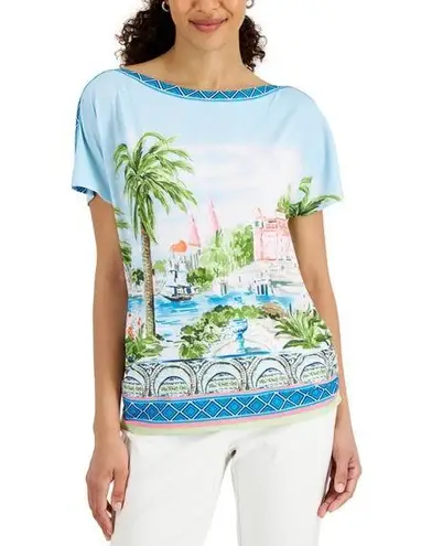 JM Collection Women's Exotic Voyage
Graphic-Print Top, Created for Macy's
