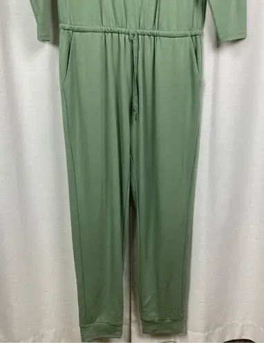 Matilda Jane Mint Green Long Sleeve Resting Day Pocket Knit Jumpsuit Sz.L