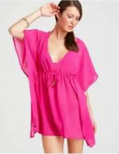 Echo Pink Swim Coverup with Flutter Sleeves One Size Size undefined