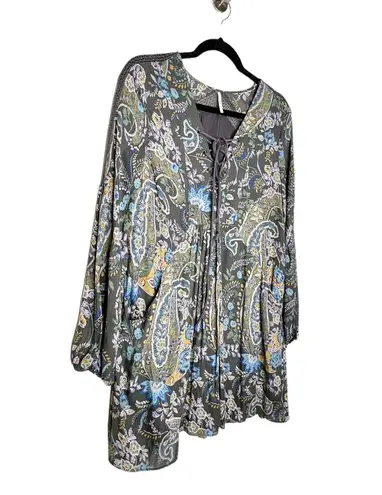 Free People Rain or Shine Mini Dress in Multicolor Size Medium