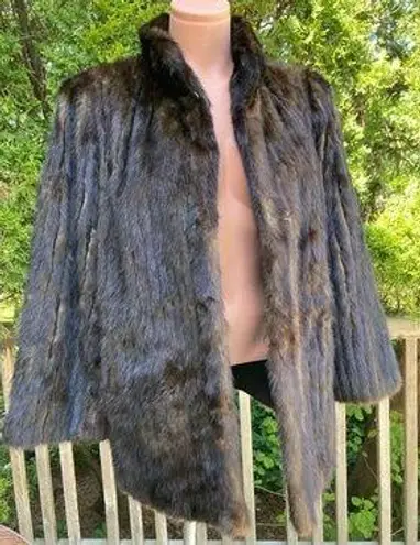 Size fits M Genuine Mink Fur Coat Jacket Women's Winter Vintage 80s 90s Size M