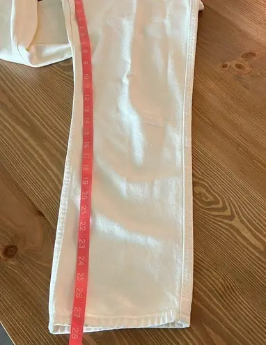 Ba&sh Amber High Waisted High Rise Straight Leg Jeans Off White Cream Size 8