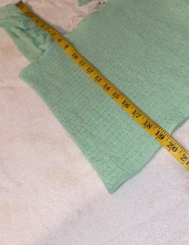 Jolie & Joy crop top square neckline ruffled short sleeves size large NWT