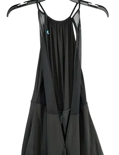 Bec & Bridge Riri Halter Maxi Dress 6 Black Asymmetric Draped High Slit Cocktail