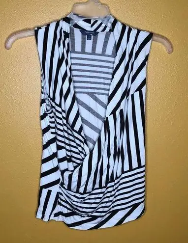 Peter Som Black White Stripe Sleeveless Top, S