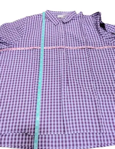 The Vermont country store women's purple checkered shirt 2X Size XXL