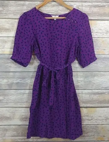 I Love H81  Dress Purple and Navy Short Sleeve‎