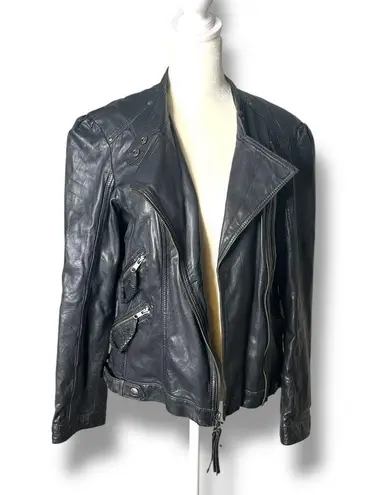 AQUA Y2K Leather moto girly Jacket Size Medium A32