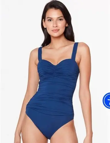 Bleu Rod Beattie KORE ONE PIECE SHIRRED BANDEAU SWIMSUIT